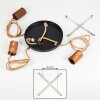 Chapana Pendant Light brown, Light wood, black, 3-light sources