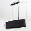 Huarate Pendant Light black, 2-light sources