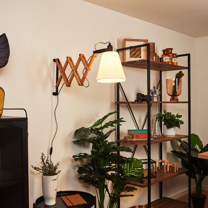 Norfolk Wall Light Light wood, black, 1-light source