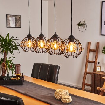 Tawasu Pendant Light black, 4-light sources