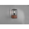 Trio Garonne Outdoor Wall Light Dark wood, matt nickel, 1-light source
