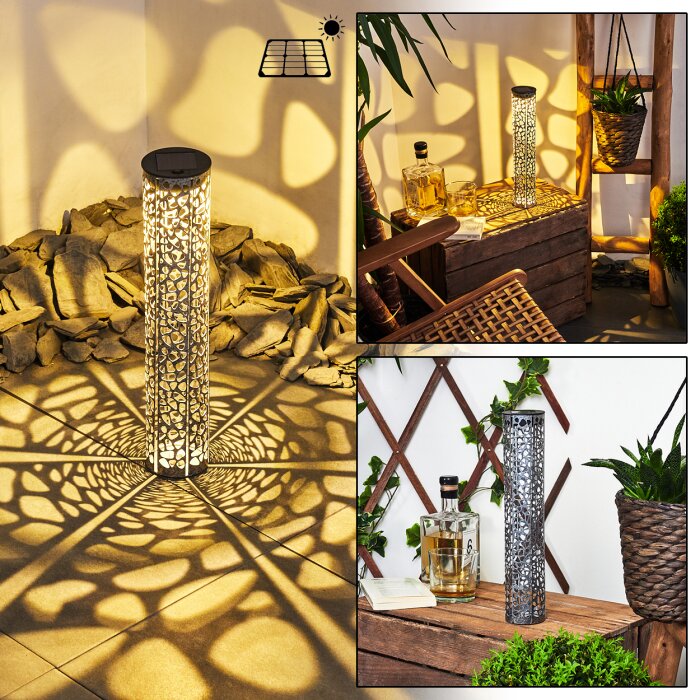 Hankinson solar light LED black, silver, 1-light source