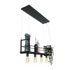 Steinhauer Buckley Pendant Light stainless steel, 4-light sources