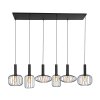 Steinhauer Aureole Pendant Light black, 6-light sources