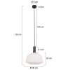 Steinhauer Verre Nervuré Pendant Light black, 1-light source