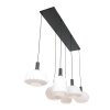 Steinhauer Verre Nervuré Pendant Light black, 6-light sources