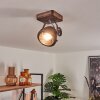 Herford Ceiling Light brown, Dark wood, 1-light source