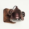 Herford Wall Light Dark wood, rust-coloured, 1-light source