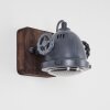 Herford Wall Light grey, Dark wood, 1-light source