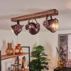 Herford Ceiling Light Dark wood, rust-coloured, 3-light sources