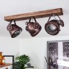 Herford Ceiling Light Dark wood, rust-coloured, 3-light sources
