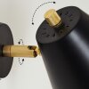 Iasoa Wall Light brass, black, 1-light source