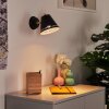 Iasoa Wall Light brass, black, 1-light source