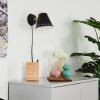 Iasoa Wall Light brass, black, 1-light source