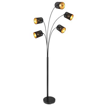 Globo CLARKE Floor Lamp black, 5-light sources