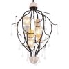 Globo NOLE Pendant Light Light wood, black, 4-light sources