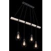 Globo ADA Pendant Light Light wood, black, 4-light sources
