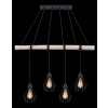 Globo ADA Pendant Light Light wood, black, 4-light sources