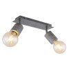 Globo FREDDY Ceiling Light Oxidised Silver, 2-light sources