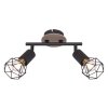 Globo XARA Ceiling Light Wood like finish, black, 2-light sources