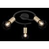 Globo XARA Ceiling Light antique brass, black, 3-light sources