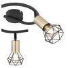 Globo XARA Ceiling Light antique brass, black, 3-light sources