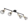 Globo XARA Ceiling Light antique brass, black, 4-light sources
