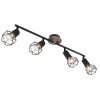 Globo XARA Ceiling Light Light wood, black, 4-light sources