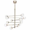 By Rydens Avenue Pendant Light gold, 12-light sources