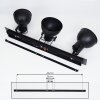 Hora Ceiling Light black, 3-light sources