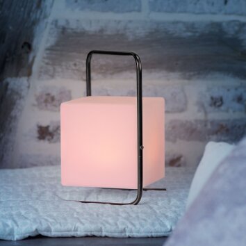 Leuchten Direkt KENO Table lamp LED black, 1-light source, Remote control, Colour changer