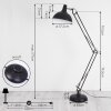 Hallsta Floor Lamp chrome, black, 1-light source