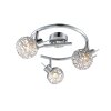 Globo BOLT ceiling spotlight LED chrome, 3-light sources