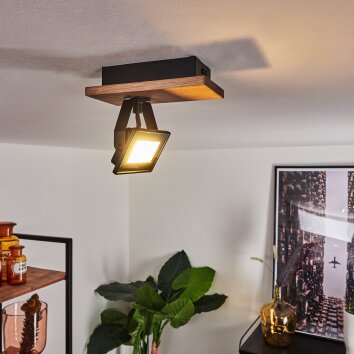 Giresta Ceiling Light LED brown, black, 1-light source