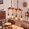 Vitlanda Pendant Light brown, Light wood, black, 4-light sources