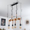 Vitlanda Pendant Light brown, Light wood, black, 4-light sources