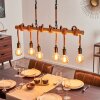 Vitlanda Pendant Light brown, Light wood, black, 6-light sources