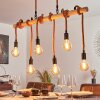 Vitlanda Pendant Light brown, Light wood, black, 6-light sources