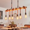 Vitlanda Pendant Light brown, Light wood, black, 6-light sources