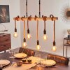 Vitlanda Pendant Light brown, Light wood, black, 6-light sources