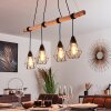 Betsele Pendant Light Light wood, black, 4-light sources