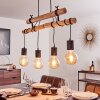 Ajaccio Pendant Light Light wood, black, 4-light sources