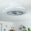 Chaville ceiling fan LED white, 1-light source, Remote control