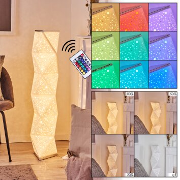 Korskrogen Floor Lamp LED white, 1-light source, Remote control, Colour changer