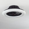 Piraeus ceiling fan LED black, 1-light source, Remote control