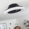 Piraeus ceiling fan LED black, 1-light source, Remote control
