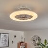 Piraeus ceiling fan LED white, 1-light source, Remote control, Colour changer