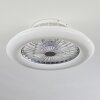 Piraeus ceiling fan LED white, 1-light source, Remote control, Colour changer