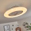 Piraeus ceiling fan LED white, 1-light source, Remote control, Colour changer