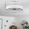 Moli ceiling fan LED white, 1-light source, Remote control